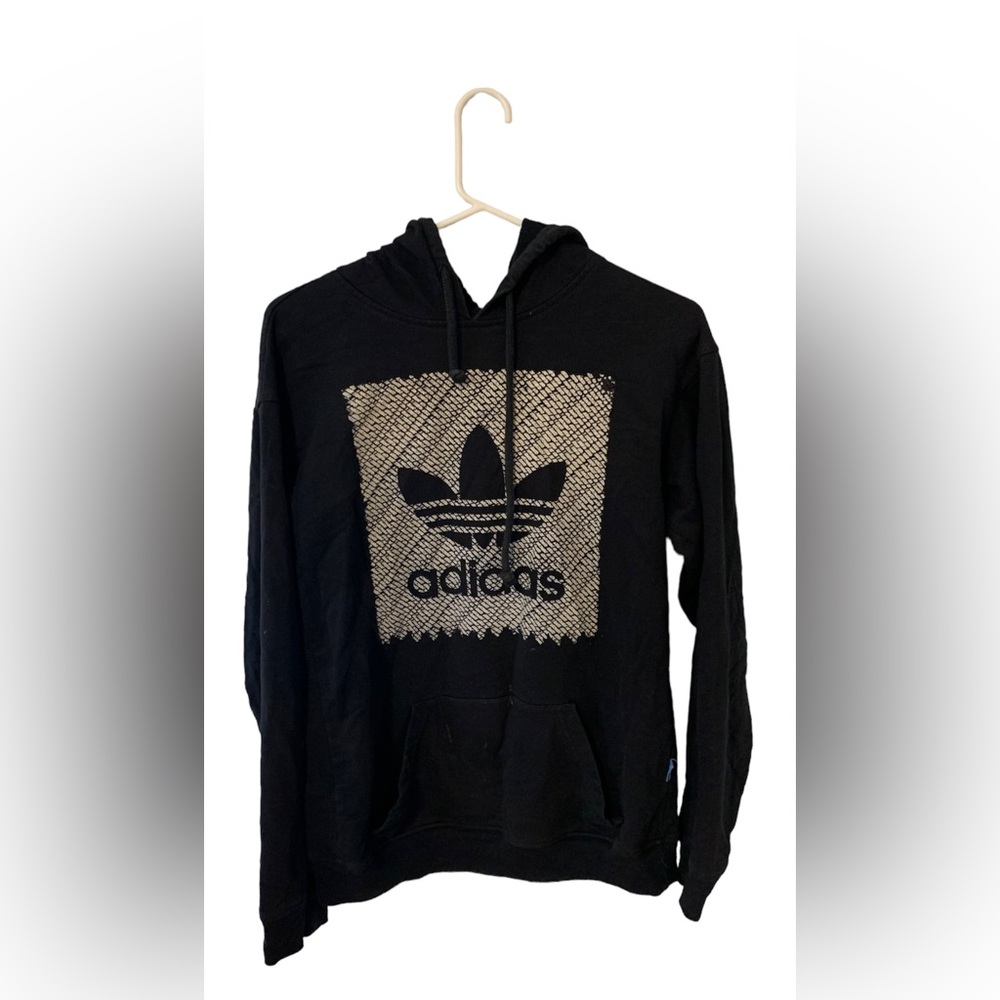 Size M black Adidas hoodie.